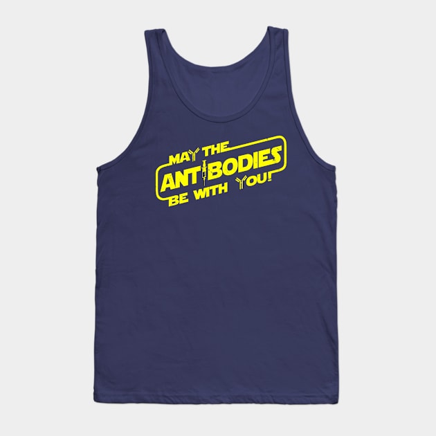 Wish Good Health Strong Immune System Antibodies Sci-fi Inspired Slogan Typography Tank Top by BoggsNicolas